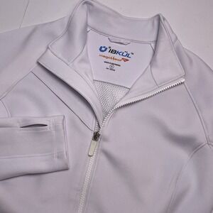 IBKUL Women's Small White Full Zip Jacket Icefil Cooling UPF 50+ Mock Neck